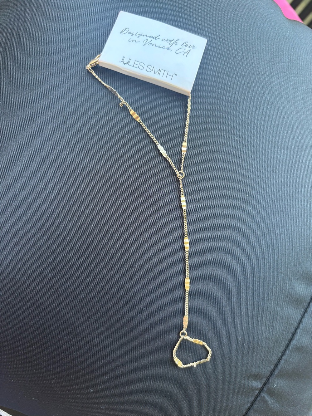 Jules Smith NWT Gold Boho Minimalist Hand Chain Bracelet - Gift Set